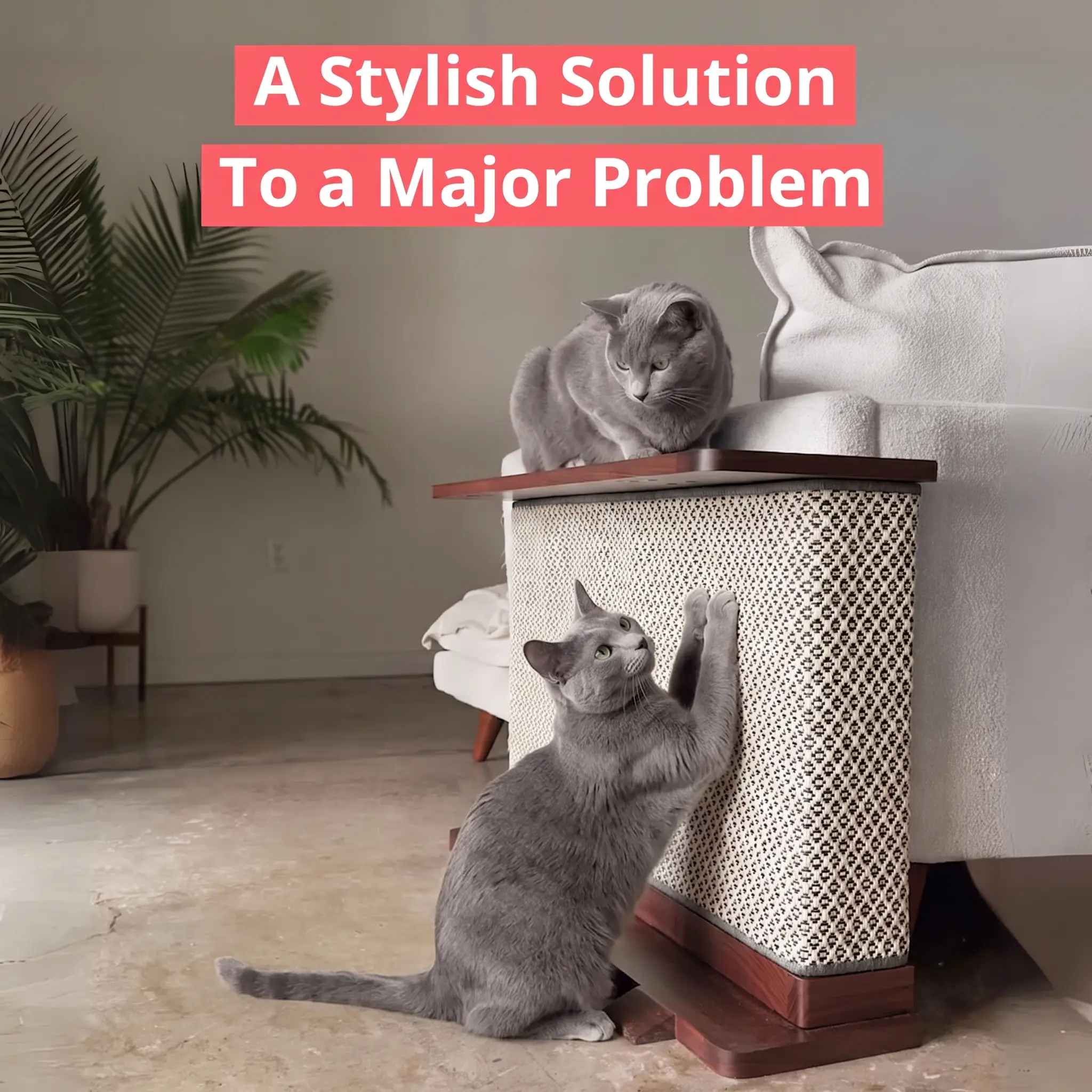 Cat Scratching side table, Cat Scratcher for Sofa, Cat Nail Scratcher, Cat Scratching Pad for Couch Protection, Furniture Protector & Cat Scratching Pad