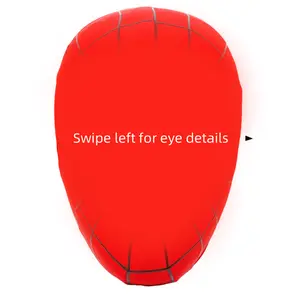 Hyper-Realistic 3D-Spiderweb Amazing Superhero Mask, with Ring-Controlled Dynamic Winking & Red/Blue LED Effects