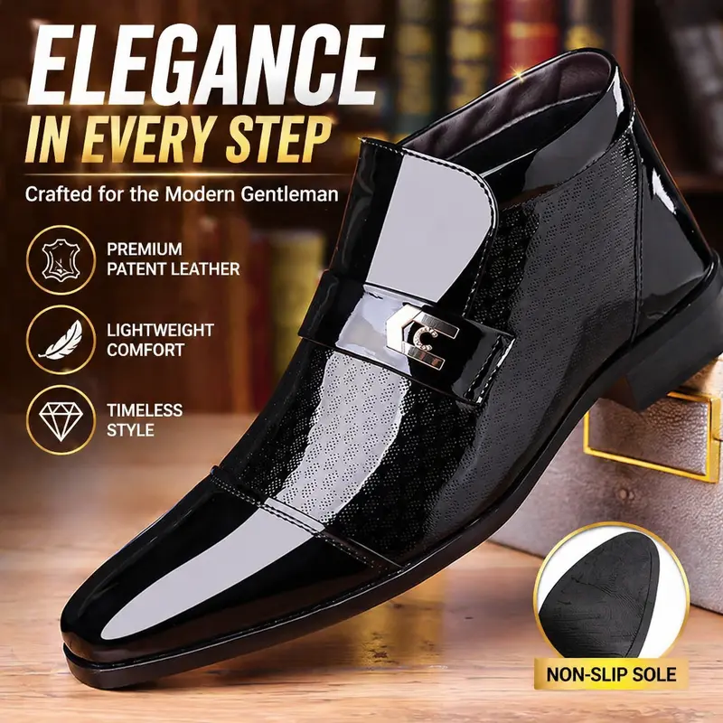 slim fit dress slacks Men's High Top Dress Sneakers