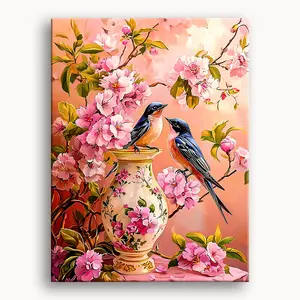 Winged Companions DIY Paint By Numbers Kit Framed & Unframed Easy Painting for All Ages Gift Box with Brushes Acrylic Paint Numbered Linen Canvas 16x20 Inches