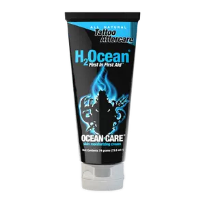 H2Ocean Care Tattoo Cream 2.5 oz - Gentle Water-Based Moisturizer with Sea Minerals & Aloe Vera for Tattoo Aftercare