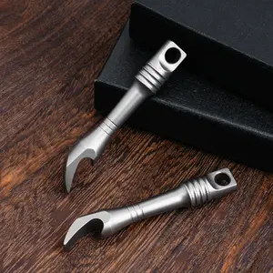 Titanium alloy mini pry bar, EDC daily tool, lightweight and easy to carry, lid opener, bottle opener, practical.