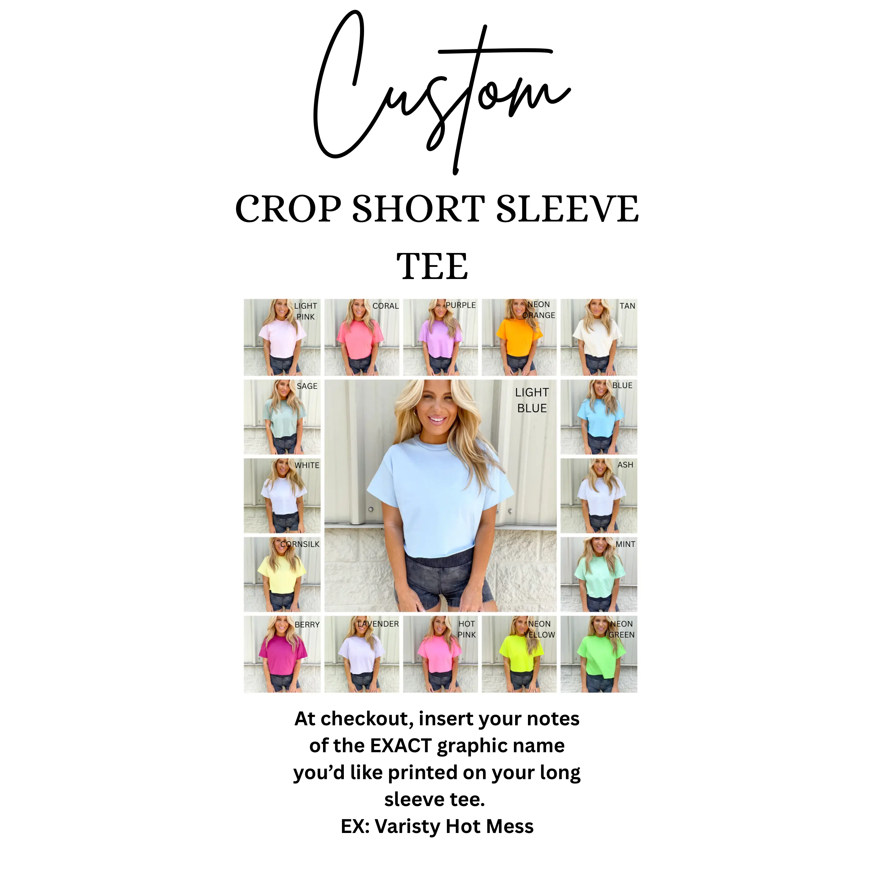 CROP *SHORT Sleeve Graphic Tee