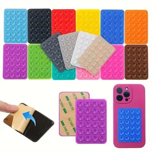 Silicone Phone Suction Cups, 18pcs/box Universal Adhesive Stick Grip for Cellphone Flat Panel Cases, Reusable Washable Mounts for Phone Decor & Holder Accessories, Vacuum Phone Holder, Phone Accessory