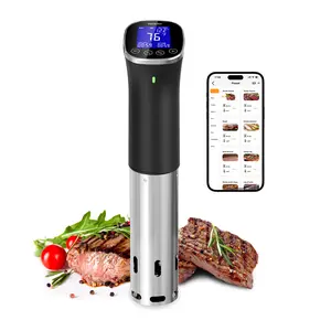 INKBIRD WiFi Sous Vide Cooker - 1000W 3D Circulation Heating Stainless Steel Kitchen Appliance, US Plug, Precise Temp Control, APP Remote Access, Waterproof Design, Recipes, Alarm for Meat Cooking & Food Prep (Mother’s Day Gift)