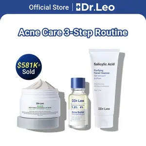 Dr.Leo Viral Salicylic Acid Instant Acne Fix Set | Sulfur Pimple Treatment + Deep Clean Cleanser + Clay Detox | Fights Breakouts, Blackheads & Excess Oil