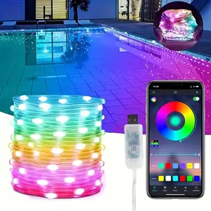 IC-RGB Smart Fairy LED Light Strips, 32/65FT USB-Powered, APP & Remote Control, Music-Synchronized Dimmable Color Change, for DIY Wedding & Bedroom Decorations