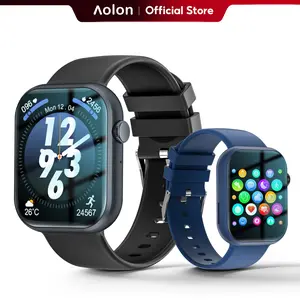 Aolon FOOM LITE Smartwatch with calculator function, IP68 waterproof, Bluetooth calling, unisex design, 1.83-inch wearable display, adjustable strap, compatible with iOS and Android.