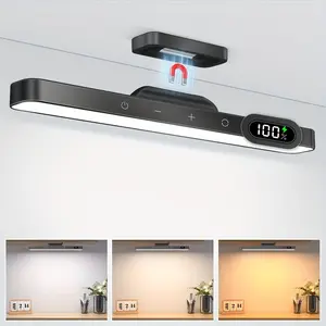 WILLED Under Cabinet Lights, Touch Control, 5 Brightness Levels & 3 Color Temps, 2500mAh USB Rechargeable LED Closet Light with Remote, Dimmable Magnetic Stick-On Lighting for Mirror, Kitchen, Bedroom, Cabinet, LED Lights Bedroom, Perfect for Home & Gift