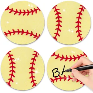 100Pcs Softball Shape DIY Paper Cutouts Decorations for Bulletin Board Sports Theme Party Baby Shower Birthday Classroom Game Day Wall Decor Supplies