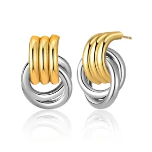 Aprilery Geometric Earrings for Women, Chunky Dangle Earrings Trendy Vintage Statement Earrings Dupes Jewelry for Women