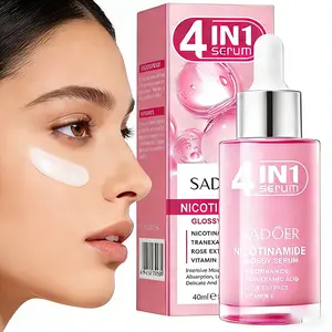 Korean 4-in-1 Super Essence Lotion Moisturizing & Hydrating Face Cream Facial Toner Nicotinamide Glossy Serum for All Skin Types - Hydrate, Moisture