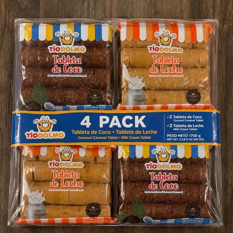 Tio Dolmo Coconut Tablet - Creamy Milk-Infused Sweetened Traditional Confection, Ready-to-Eat Food Snacks, Perfect Sweet Treat, Coconut Bites Sweet Gifts