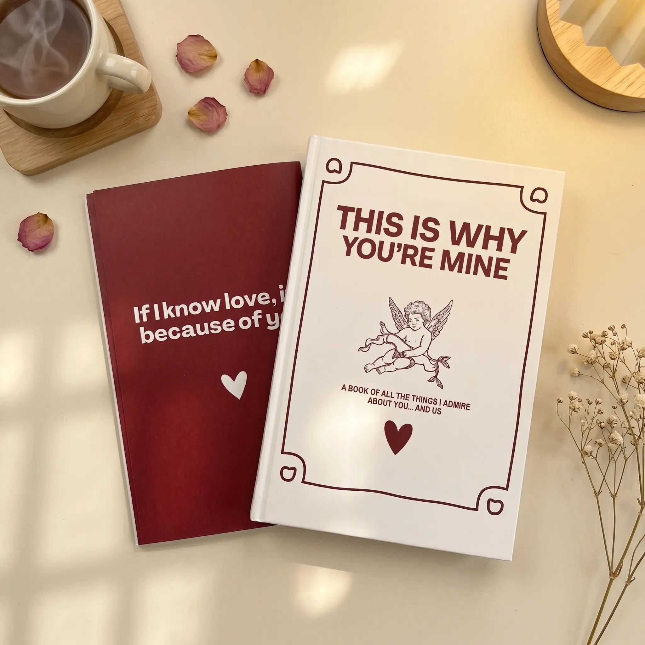 "This Is Why You're Mine" Couple Memory Book - Romantic Relationship Journal, Keepsake Home Decor Photo Album, Anniversary Gift for Him, GF Birthday Gift, Father's Day Gifts, Gifts For Him