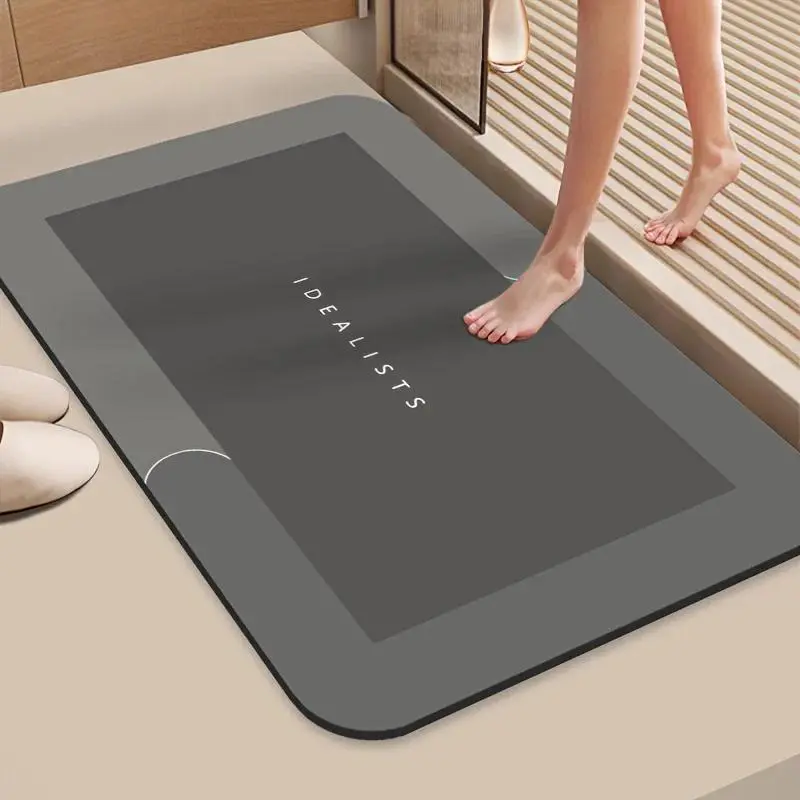 1pc Absorbent Bath Mat Quick Drying Mat Diatom Mud Non Slip Soft Bathroom Mat Shower Room Bathtub Door Mat Carpet Perfect Home Decor and Accessories    bathroom safety mat
