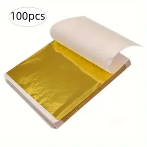 100pcs of Golden Leaf DIY Art Craft Paper for Scrapbook Materials And Home Decoration，Creatively DIY Handmade Toys For Youngsters, Handmade Crafts