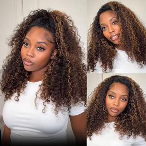 [WEAR GO HALF WIG] ISEE HAIR Wear Go 1B/30 Highlight Half Wig Water Wave 180% Natural Density Invisible Hairline Glueless Human Hair Wigs Seamless Flip Over Wig Natural Look Beginner Friendly #SummerWins #DealsForYouDays summer hairstyles