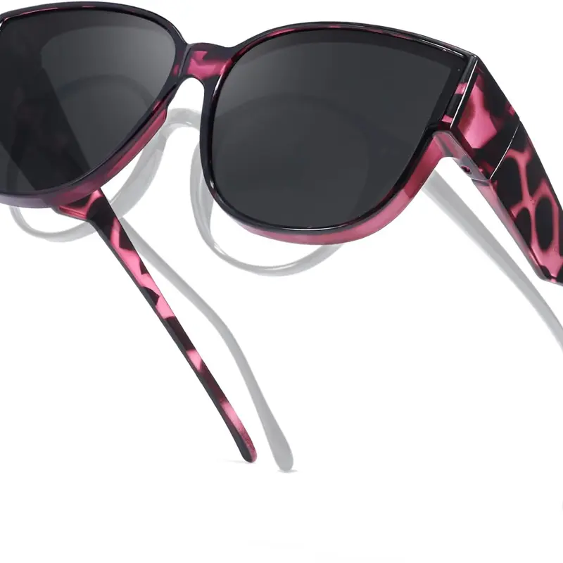 FIMILU Female Polarized Fit-Over Glasses Sunglasses - UV400 Protection Lenses, Semi-Rimless Polyamide Frame, Fashion Shades, Modern Sunglasses, Stylish Accessories, Polarized Clarity