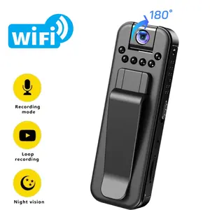 Portable 1080P Body Camera with IR Night Vision, 180° Rotatable Lens Sport Camcorder, Wearable Action Camera for Law Enforcement & Outdoor Sports