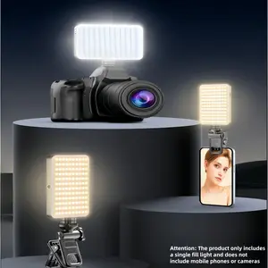 Portable Selfie Light, 3000mAh Rechargeable LED Fill Light, Pocket Size Mini Clip On Light with 3 Color Temperature Effects, Suitable for Outdoor Shooting & Video