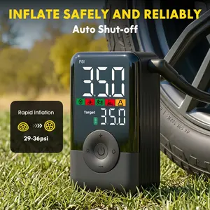 Portable Air Compressor, Wireless Mini Bicycle Pump, 150 Psi Car Tire Air Pump, LED Light & Pressure Gauge, Ideal for Cars, Motorcycles, Bicycles, Digital Tire Inflator
