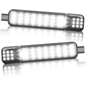 2PCS LED Interior Door Panel Courtesy Light Compatible with Chevy GMC Silverado/Sierra C/K 1500 2500 3500 Yukon Tahoe Escalade Avalanche Hum-mer H2 Suburban Smoking Lens White Warning Lights