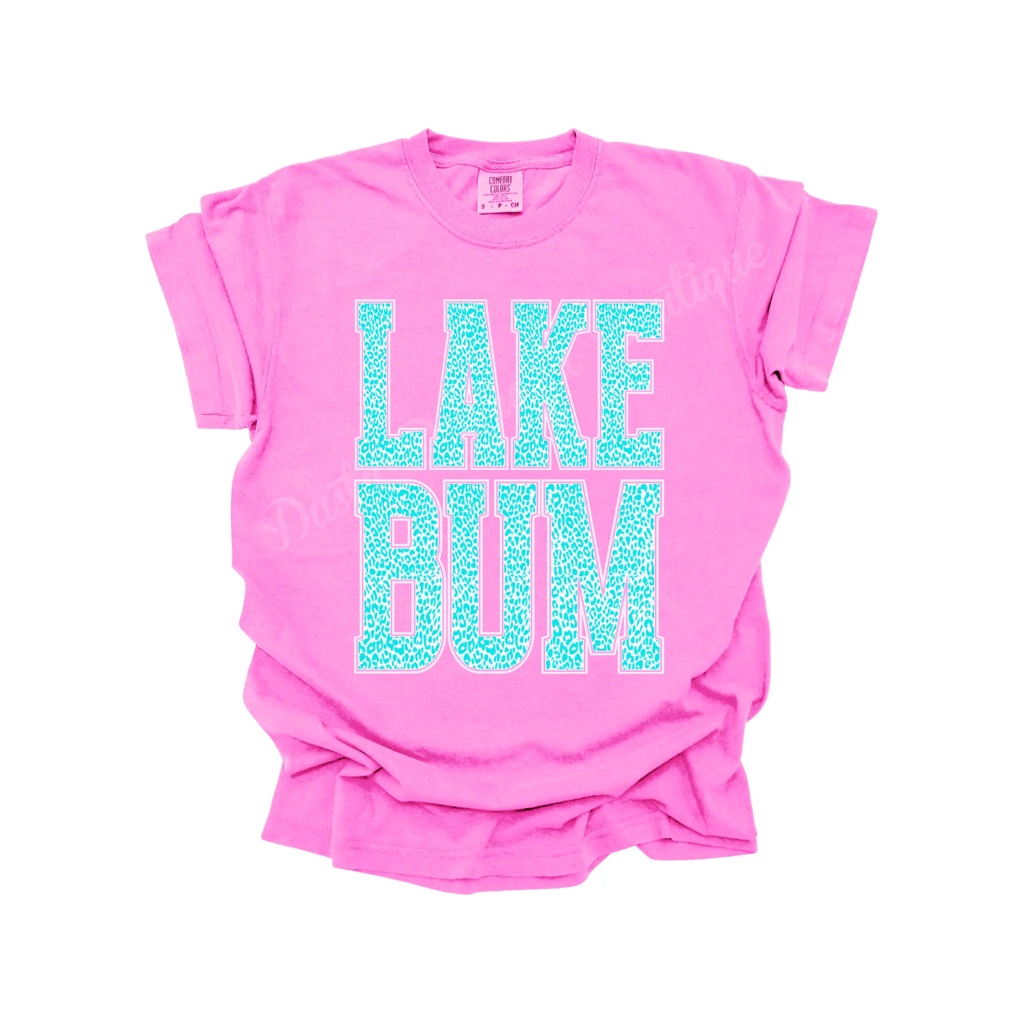 Lake Bum Cheetah Comfort Color T-Shirt