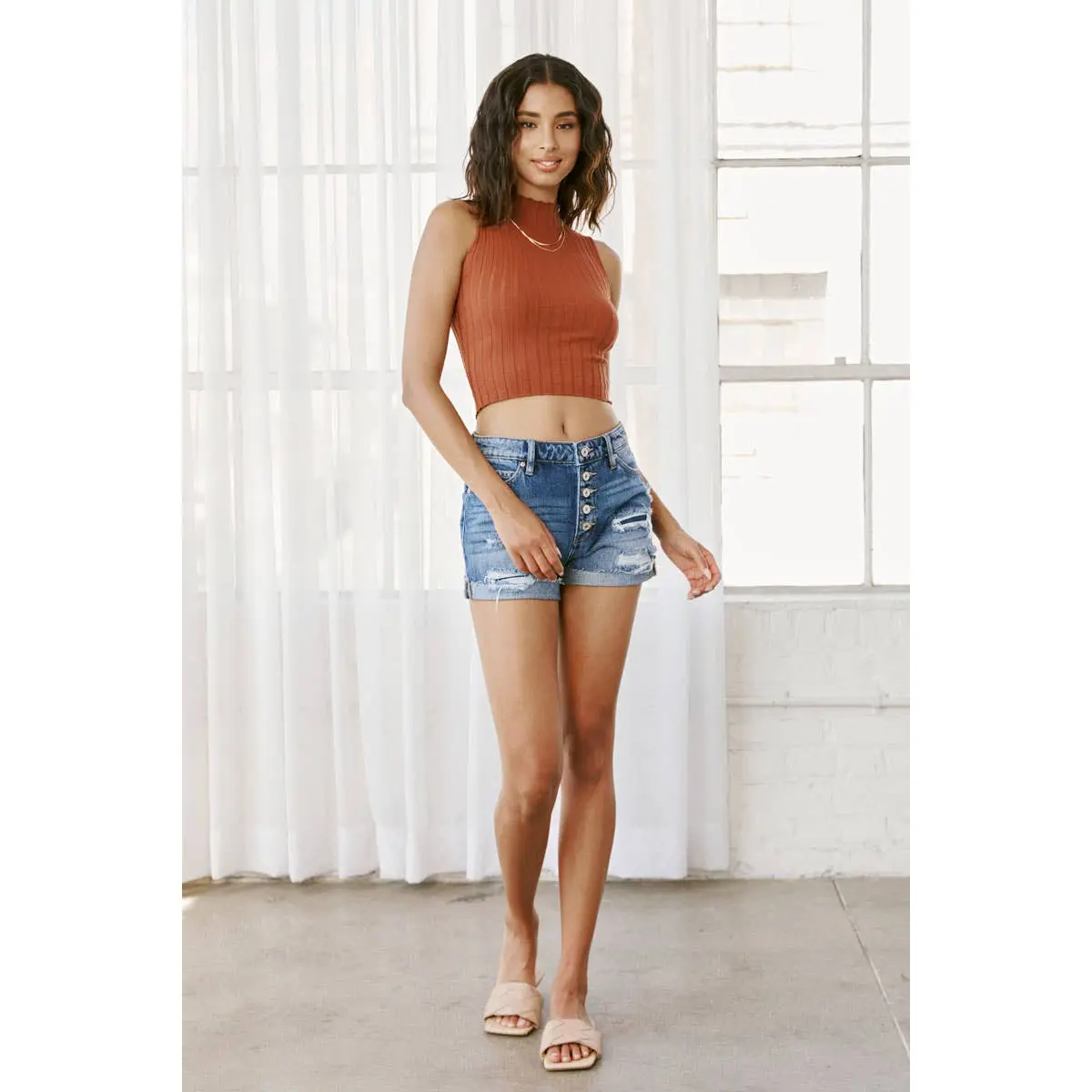 KANCAN Shorts medium wash