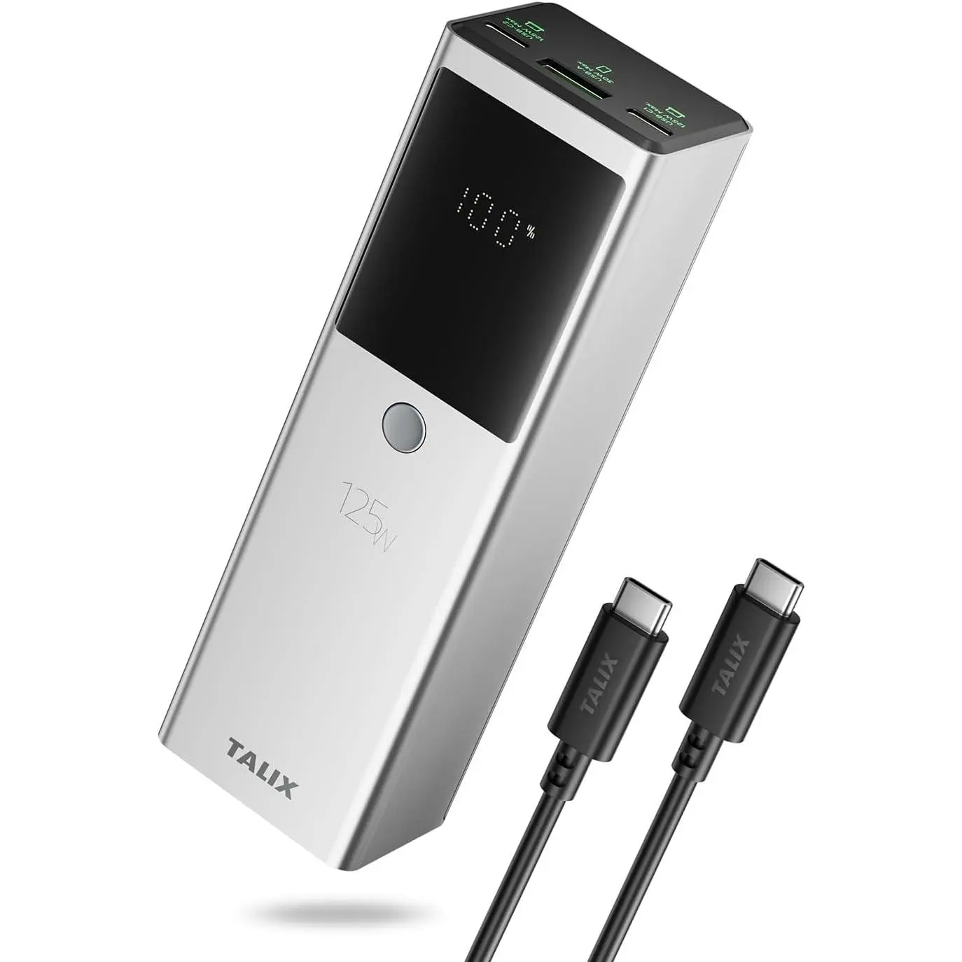 TALIX 125W Power Bank, 12800mAh Portable Laptop Charger with 240W USB-C Cable and 3-Port, PD Fast Charging Battery Pack for Laptop/MacBook/iPhone 17/Moto/Samsung S26, TSA Approved,back to school,back to school haul