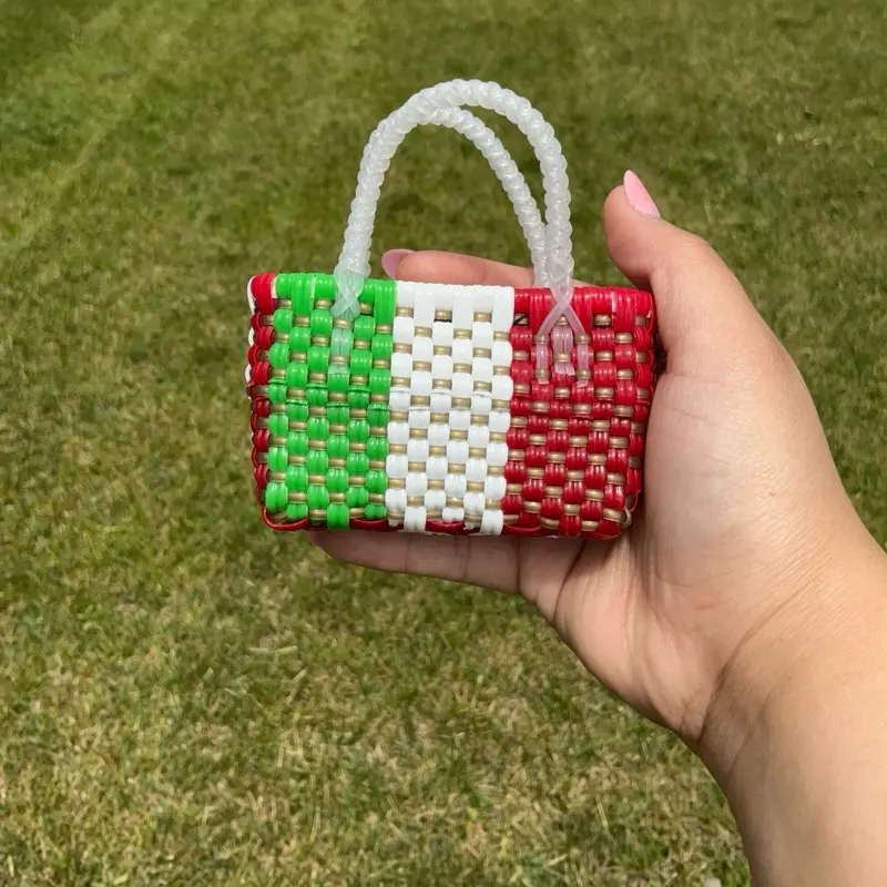 Bolsita Llavero Tri Color Mexicana Keychain/Pouch