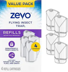 Zevo Flying Insect Trap Refill Cartridges (4 pack)
