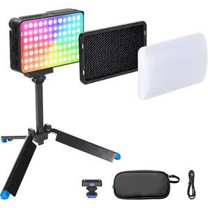 Ace 25c Kit, Pocket RGBWW LED Light, Boost Mode Up to 32W, Full-Color Mini Video Light (2,300-10,000K), 1,171 Lux@1m at 5,600K, 4500mAh  with PD  for Mobile Creators (Charcoal)