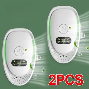 2PCS Plug-in Home Air Purifier — Portable Negative Ion Air Purifier with Silent Operation, Suitable for Bedrooms, Offices, Kitchens, and Bathrooms.