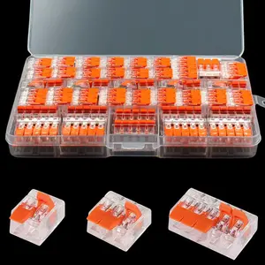 Fast Splice Wire Terminals Kit, Terminal Plug Kit, Universal Lever Wire Connectors, Lever Wiring Connector, Durable Reliable Connectors, Electrical Wire Connectors with PVC Flame Retardant Shell, Home Appliance Repair Parts