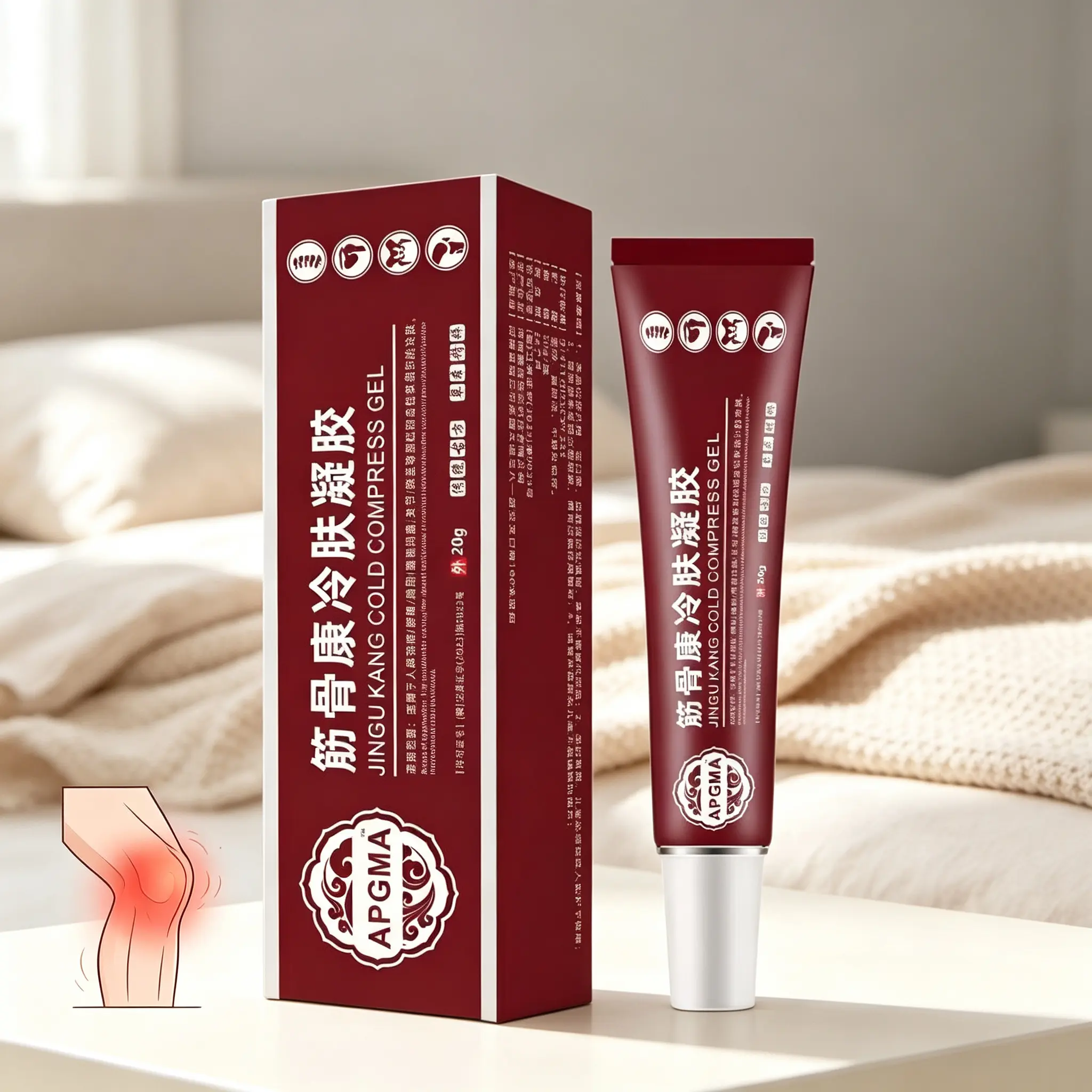 JINGU KANG Fast Cooling Skin Gel Moisturizer - 20g Lightweight, Alcohol-Free Cold Compress, Non-Sticky Topical Application for Daily Cooling Relief, Moisturizers, Apply Topically