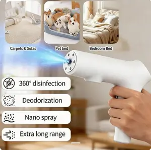 Nano Blue Light Deodorizer, indoor odor removal, pet deodorant. Bio-enzymes break down urine, disinfect and deodorize, Plant-extracted, safe and non-toxic for pets, Floral scent Air Freshener Spray
