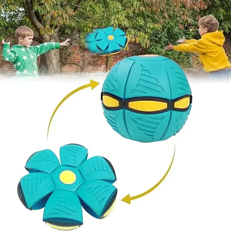 Flying Saucer Colorful Shape-Shifting Magic Flying Orb Ball - Round Bouncy Toy for Children, Parent-Child Interactive Sports & Outdoor Lawn Game Accessory, Flying Saucer Mode