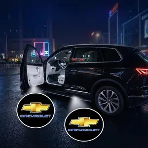 2/4Pcs Chevrolet Door Projection Light/laser Lamp/new Welcome Light/modified Decoration Floor Lamp (batteries Not Included）