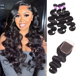 Celie Hair 12A Human Hair Straight & Body Wave& Deep Wave Bundles With 5×5 HD Lace Closure Best Quality Virgin Hair