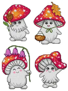 Toadstool 188CS Counted cross stitch kit with plastic canvas