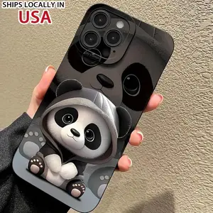 Cute Panda Pattern Phone Case, All-inclusive Wear-resistant Anti-fall Mobile Phone Case, Shockproof Cases Cover Phone Cases for iPhone 11 12 13 14 15 Pro Max
