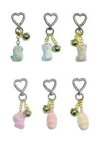 Cute Dinosaur Little Duck Otter Fox Fuzzy Keychain, Adorable Animal Charms, Stylish Keychain Accessories, Aesthetic Y2K Design, Perfect for Gifts