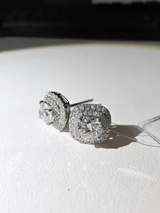 platinum 1ct Total Earrings