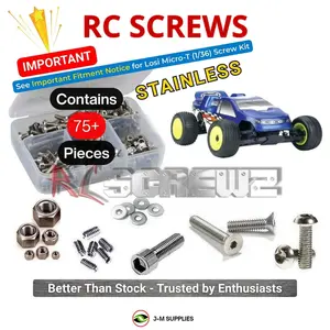 RCScrewZ Stainless Screw Kit los030 for Losi Micro-T, 1/36, Truck (Rel. 2007) (#LOSB0230T1/T2) | SET