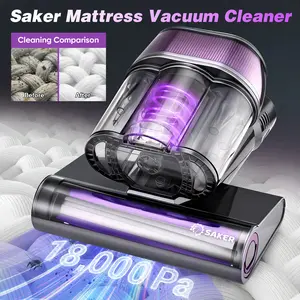 Saker Mattress Vacuum Cleaner, Handheld Bed Vacuum with 18KPa Suction, UV-C Light, 140°F Heated Air,  Aroma Function for Cleaning Bed, Sofa with 3 Filter Element
