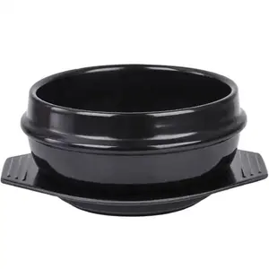 Ceramic Dolsot Bowl - Stoneware Clay, Microwave Safe Kitchenware for Family Restaurant Bibimbap, Ramen Serving, Ceramic Bowls, Microwave Safe Bowls