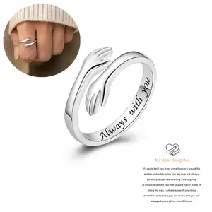 Hug Ring For My Daughter/Granddaughter - A Symbol of Love and Protection Eternal Love Promise Ring, I Will Always Love You, Meaningful Birthday Graduation Gift