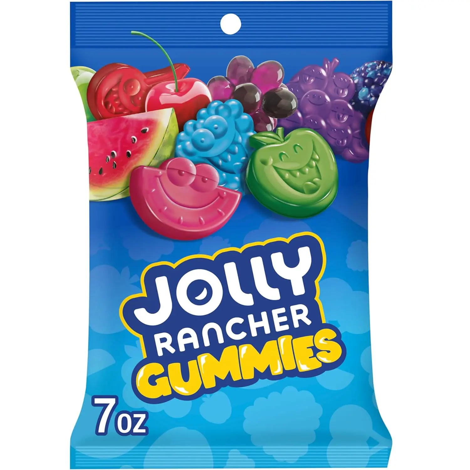 JOLLY RANCHER Gummies Original Fruit Gummy Candy Bag, 7 oz | Original Fruit Flavored Gummies with Blue Raspberry, Green Apple, Cherry, Grape and Watermelon, Shareable Bag, 7 oz
