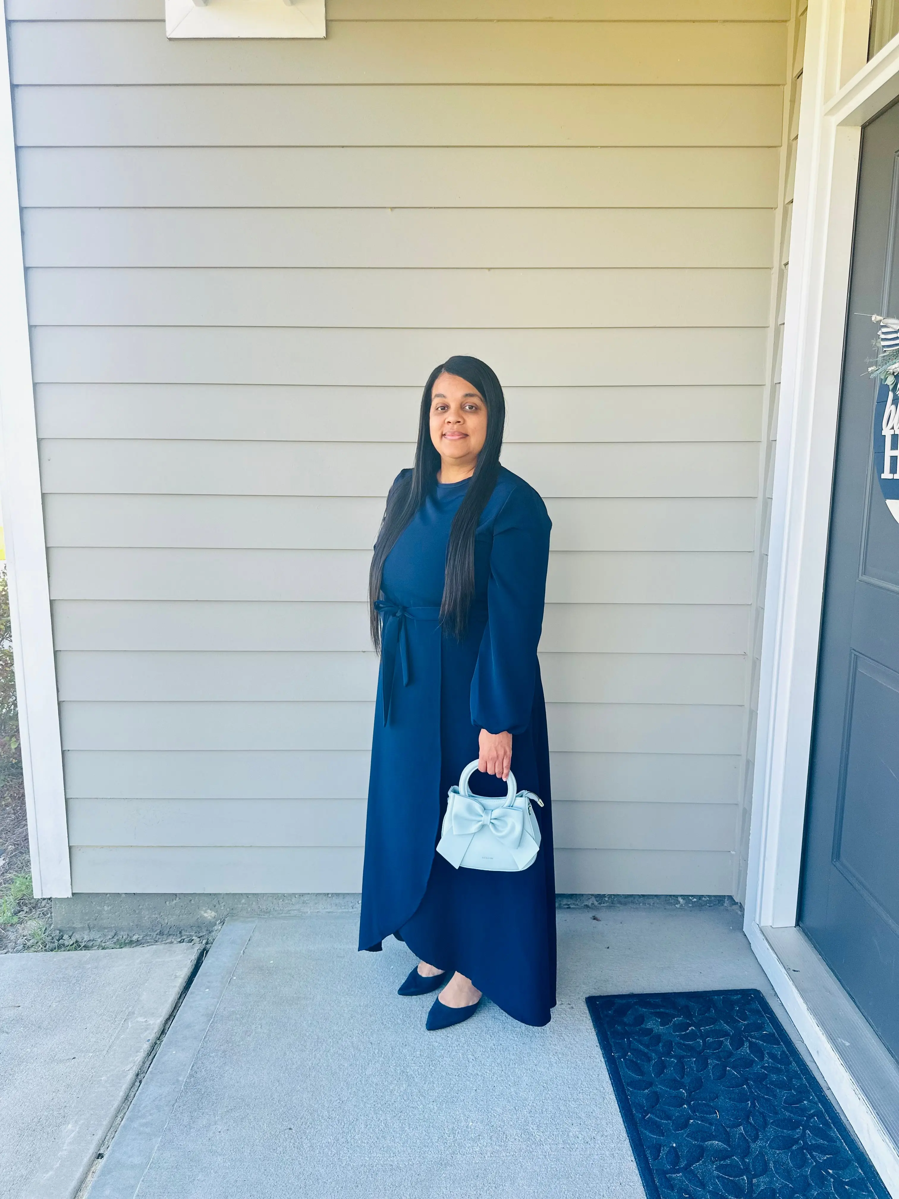Women's Islamic Modest Dress - Esther Collection, Navy, Modest Outfits, True to Size