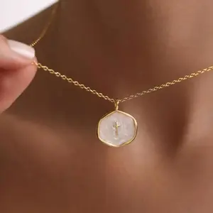 Valentine's Day Gift Set, Cross Necklace for Girls, Ideal for Birthdays, Easter Basket, Baptism, and Christian Faith